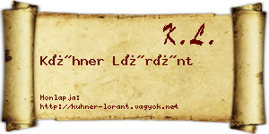Kühner Lóránt névjegykártya